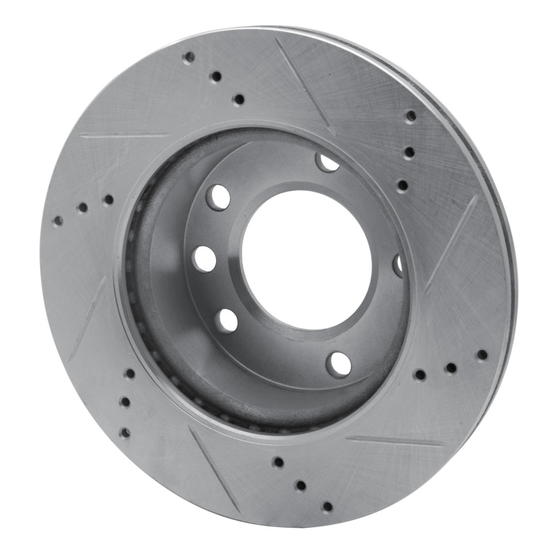 Dodge Sprinter 2500 Brake Rotor (1) - Front Left - R1 Concepts - Drilled & Slotted - Silver - `02-`06